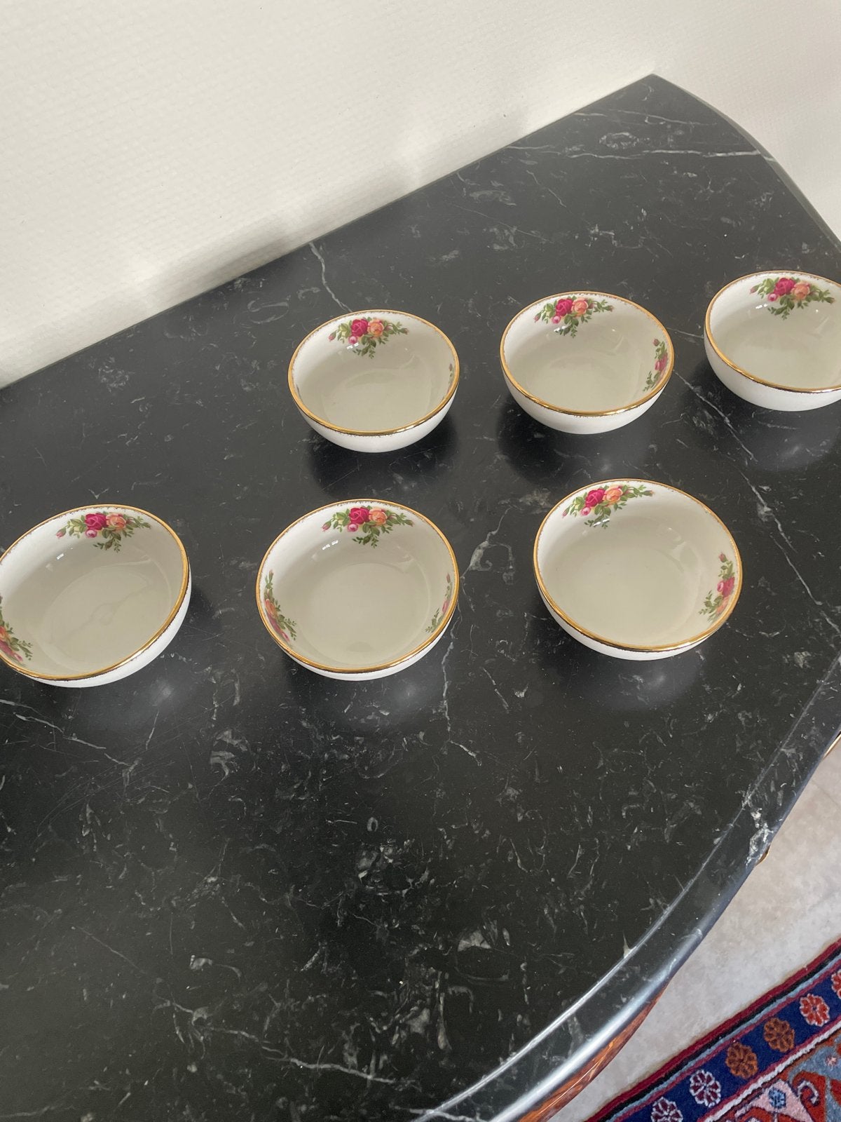 6 Royal Albert Old Country Roses Pinda Schaaltjes, Antiek en Kunst, Ophalen of Verzenden