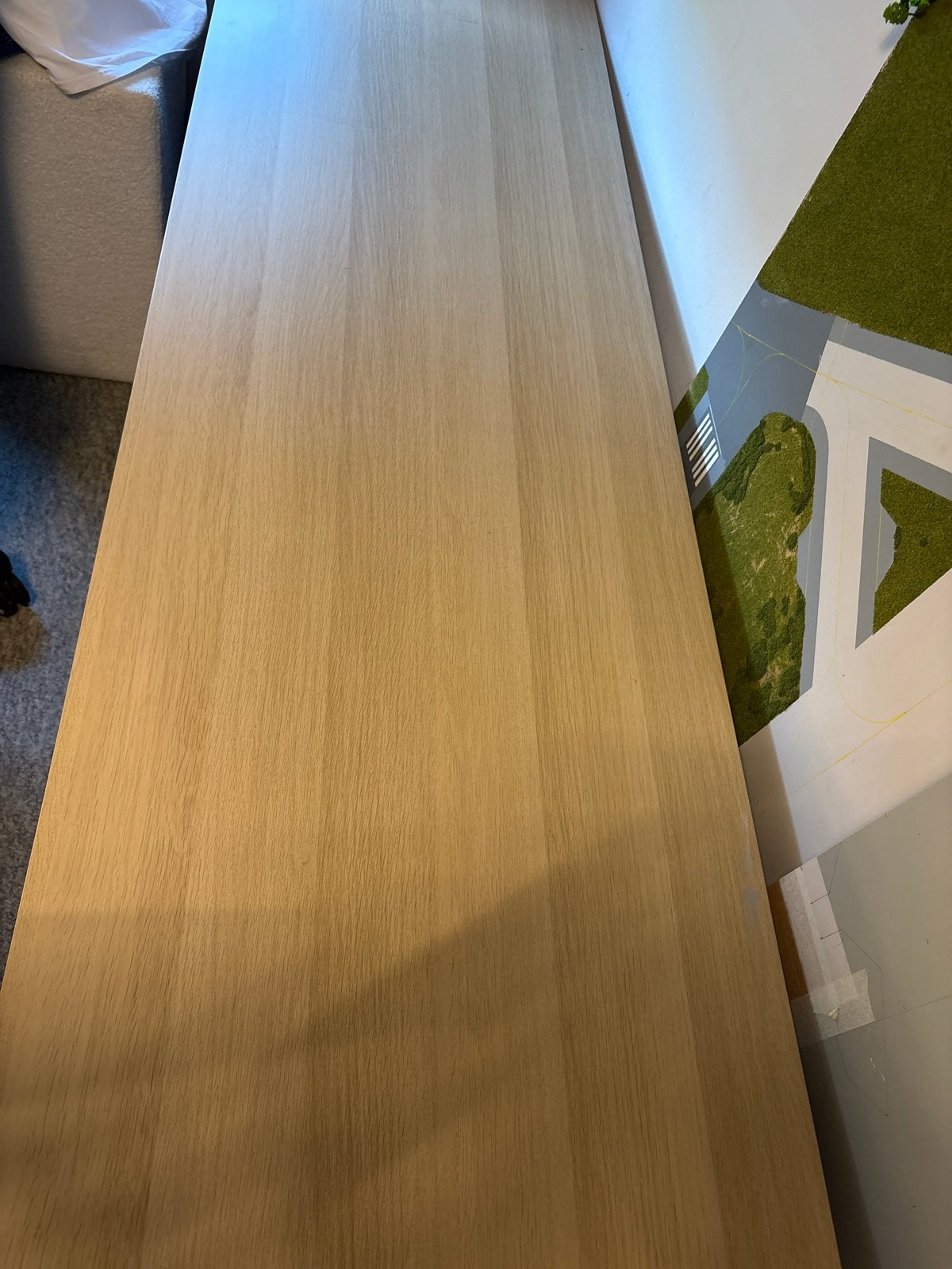 IKEA Bureau 200x60 Houtkleur met 5 Poten, Ophalen, Gebruikt, Hout, Bruin