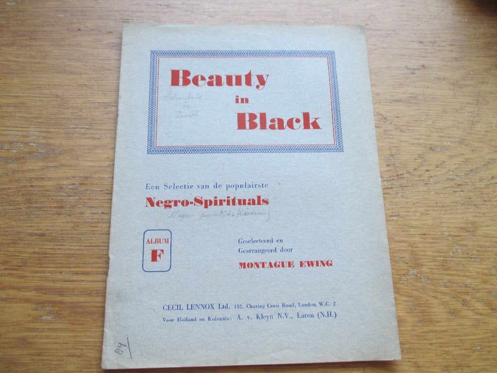BEAUTY IN BLACK - NEGRO-SPIRITUALS POTPOURRI, Muziek en Instrumenten, Gebruikt, Ophalen of Verzenden, Piano, Artiest of Componist