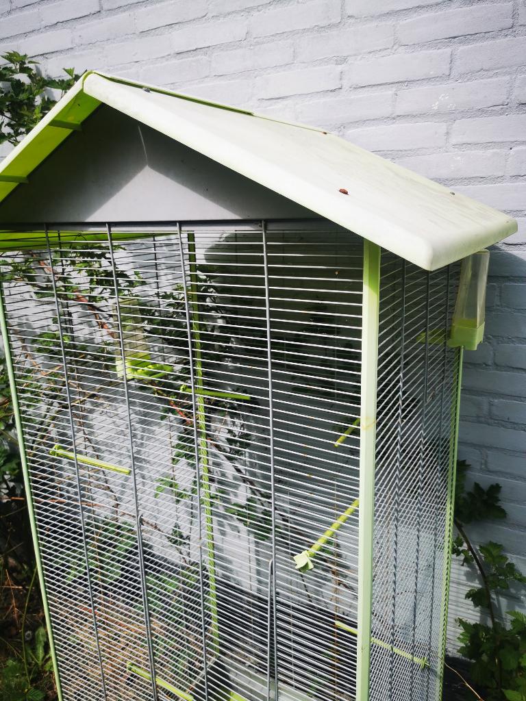 Vogelkooi, Dieren en Toebehoren, Vogels | Hokken en Kooien, Ophalen, Gebruikt, Metaal, Vogelkooi