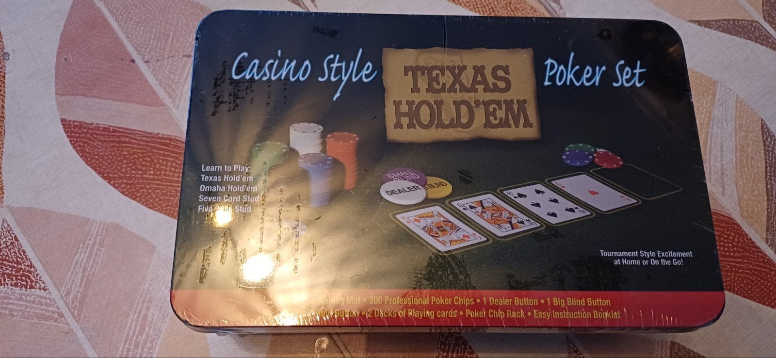 Casino Style Texas Hold'em Poker Set, Drie of vier spelers, Ophalen, Nieuw