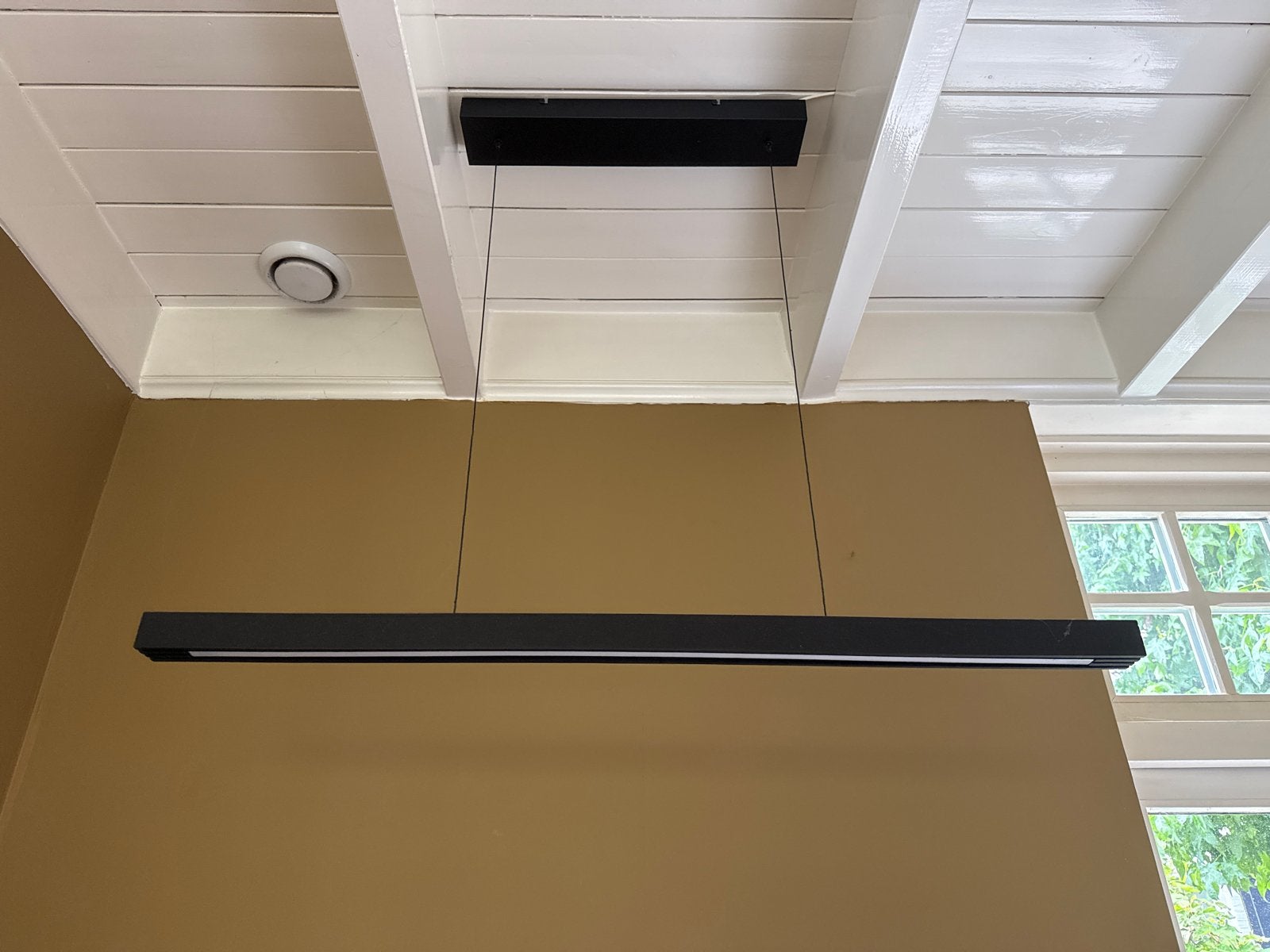 Moderne Zwarte Hanglamp - Strak Design, Huis en Inrichting, Ophalen, Zo goed als nieuw, Metaal, Overige fittingen