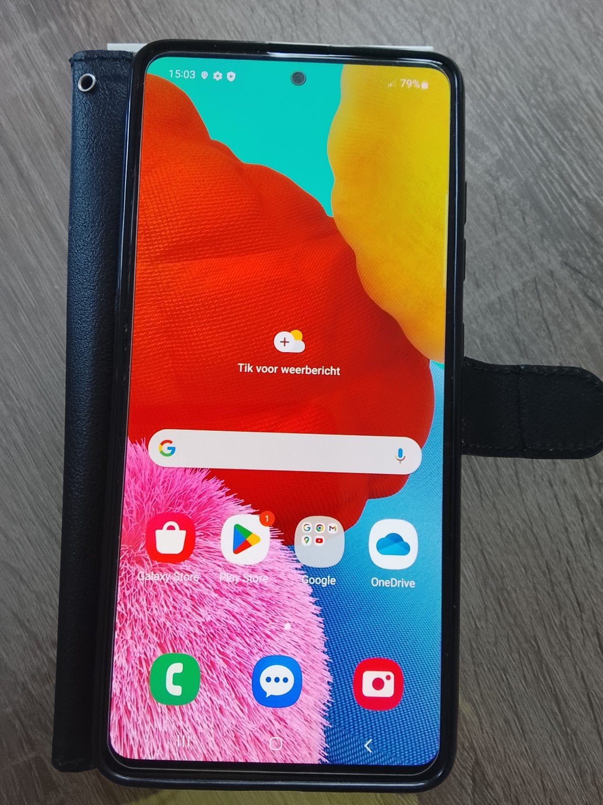 Goedwerkende Samsung Galaxy A51 ,128 Gb,met doos en oplader., Ophalen, Gebruikt, Zwart, Touchscreen
