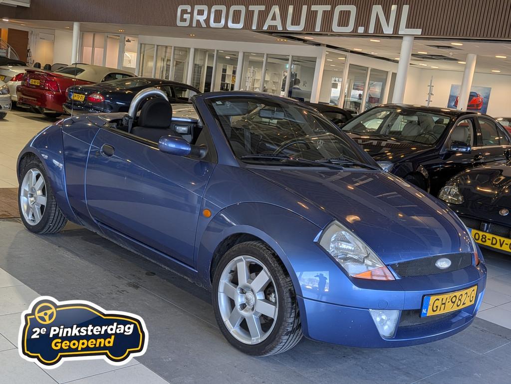 Ford Ka StreetKa 1.6 OPKNAPPER Lichtmetalen velgen, Stuurbek, Zwart, 4 cilinders, Blauw, Bedrijf