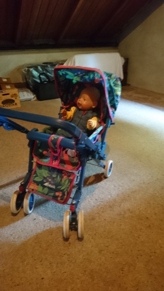 Poppenwagen, Ophalen, Gebruikt, Babypop