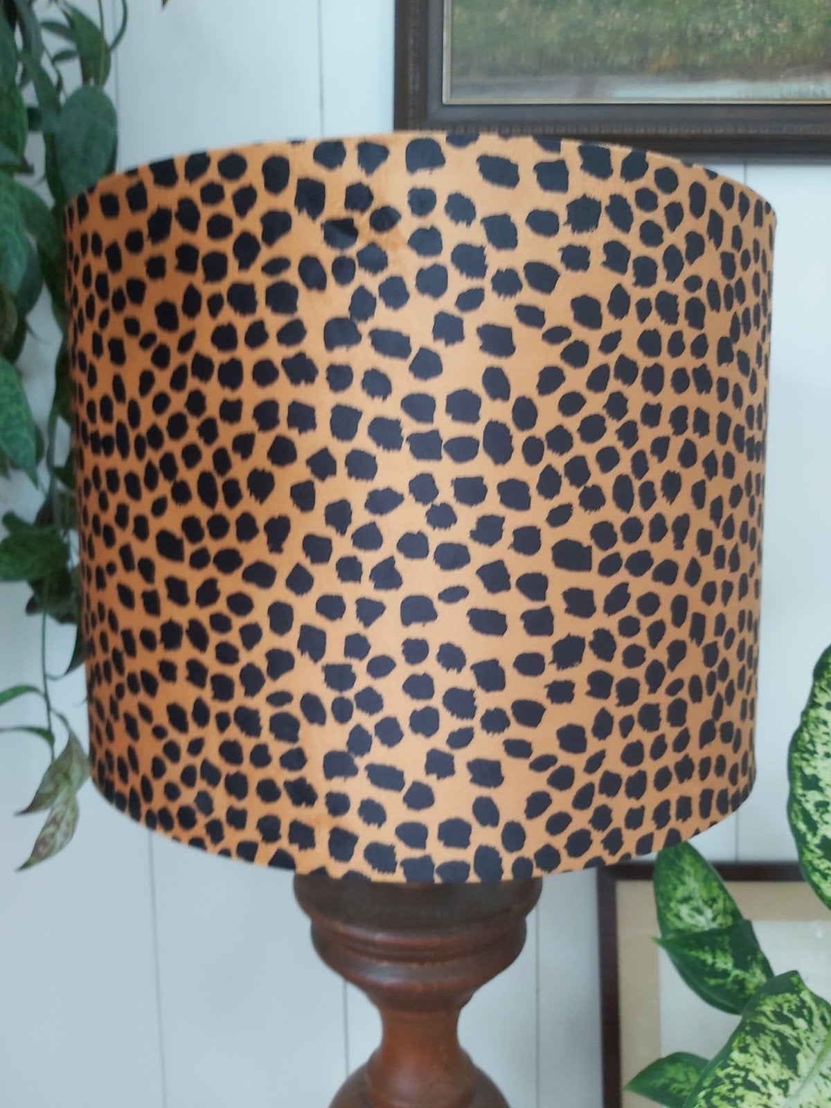 lampenkap luipaard print 40 cm doorsnede 30 cm Hoog, Rond, 30 cm, Ophalen of Verzenden, Zo goed als nieuw