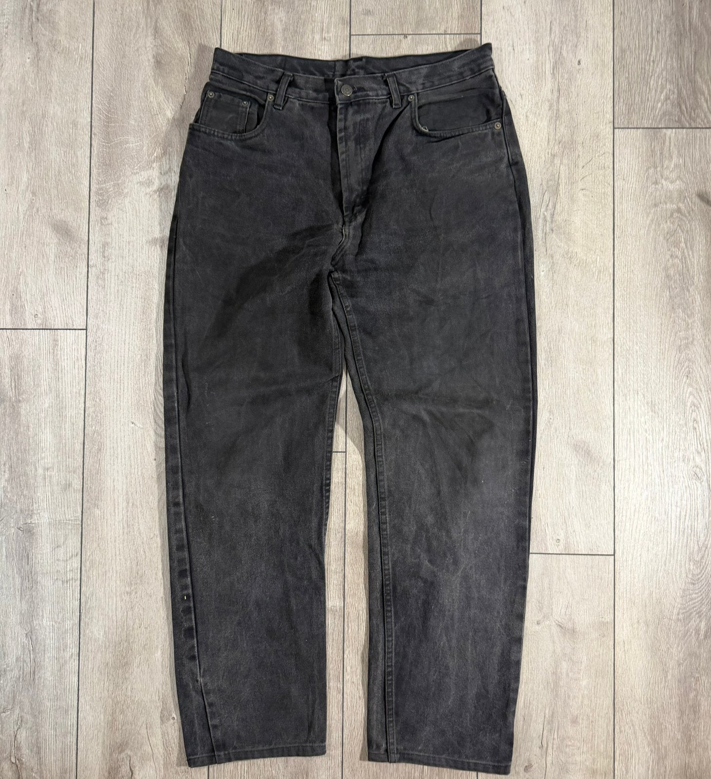Levi’s 501 Jeans Zwart W33 L36 Vintage Denim Heren, Ophalen of Verzenden, Gedragen, Grijs, W33 - W34 (confectie 48/50)