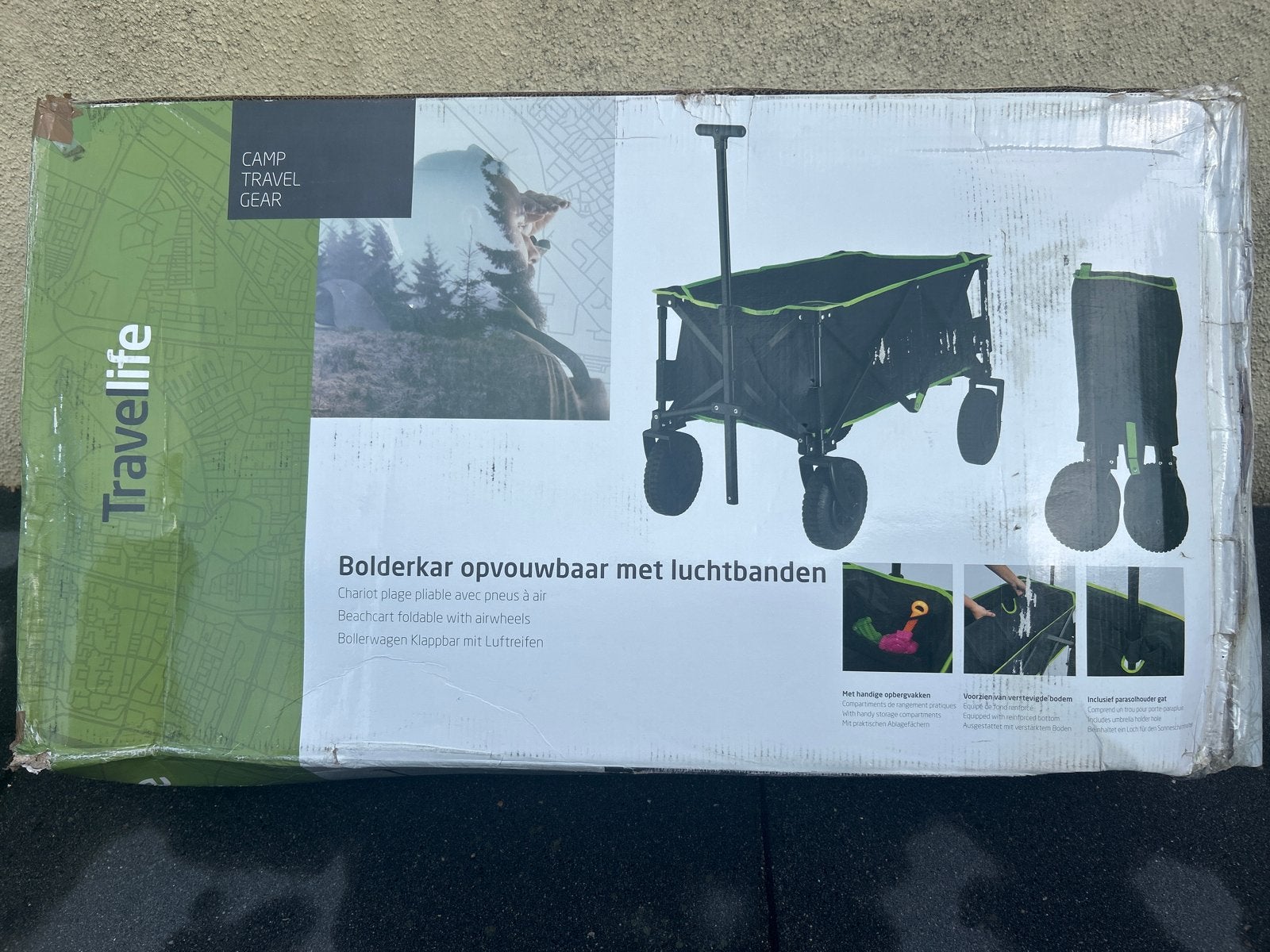 Travelife Opvouwbare Bolderkar met Luchtbanden, Ophalen of Verzenden, Opvouwbaar, Nieuw