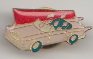 Jaren '50 cabrio vintage auto pin in gave staat, Verzenden, Zo goed als nieuw, Transport