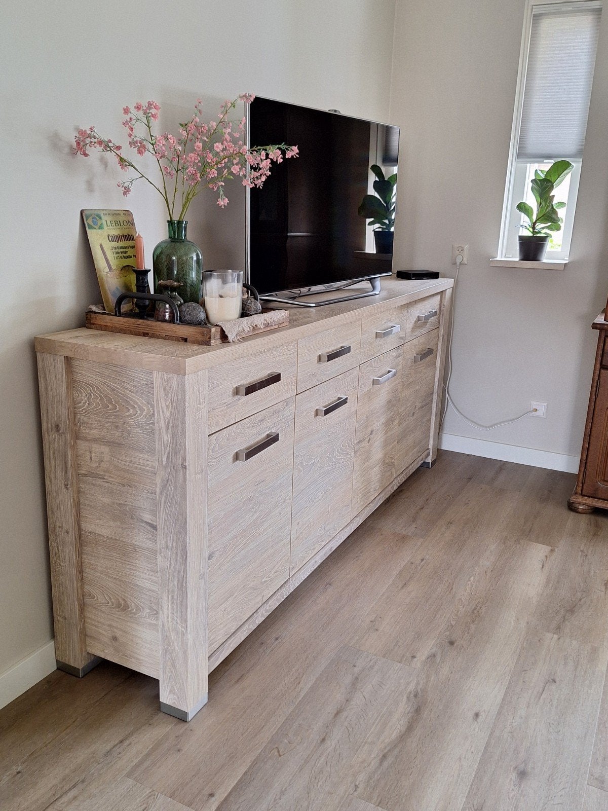 Dressoir,  grijs houtlook. Gratis, Ophalen, Gebruikt, 25 tot 50 cm, 200 cm of meer