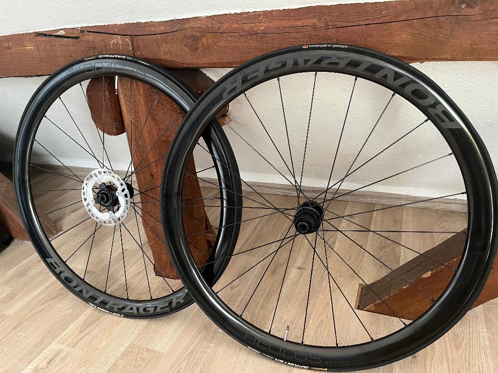 Bontrager Aeolus RSL 37 Tubular Carbon Wheelset, Fietsen en Brommers, Fietsonderdelen, Gebruikt, Wiel, Carbon, Gravelbike, Racefiets