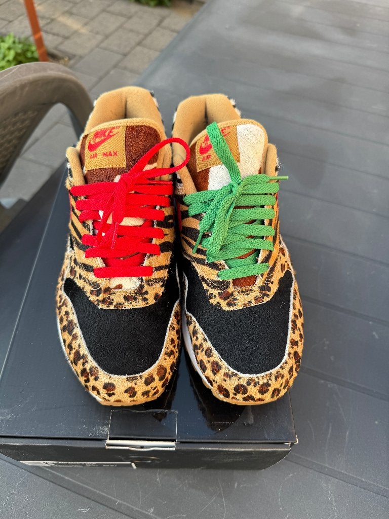 Nike Air Max 1 Atmos Animal US9 - 42,5 – 9/10, Overige kleuren, Nike, Ophalen of Verzenden, Sneakers of Gympen
