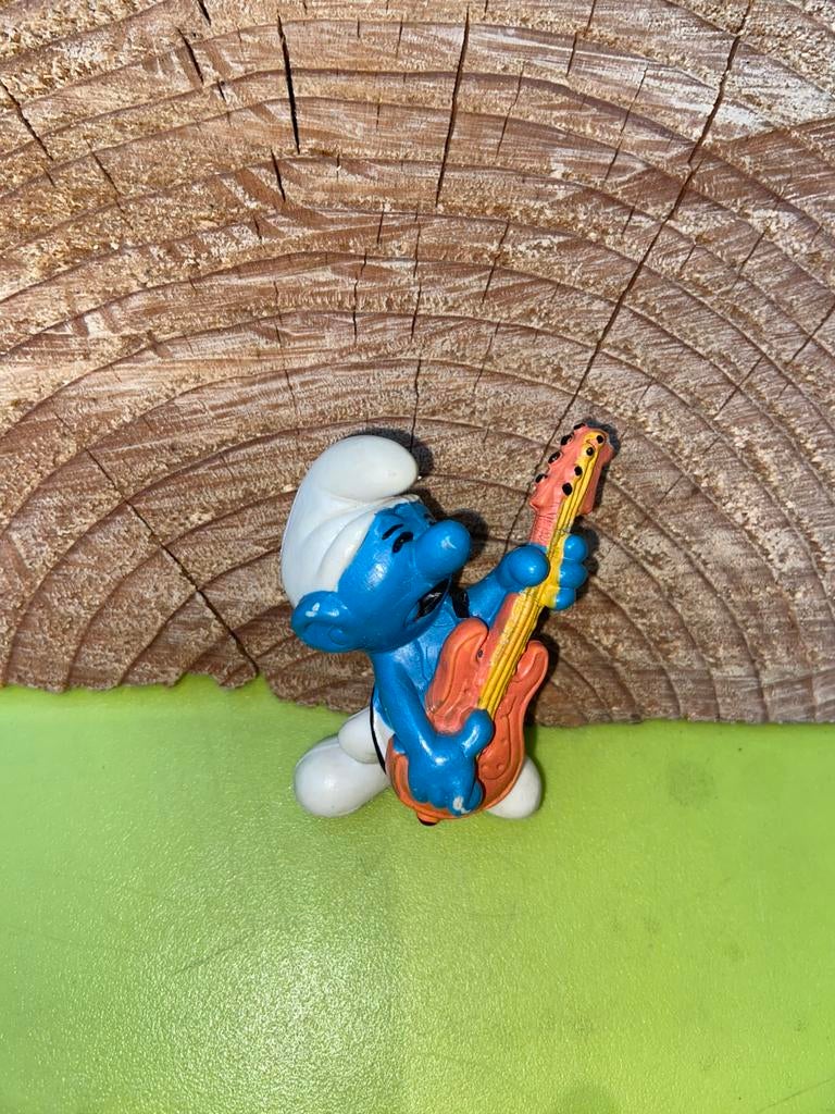 Smurfen smurf met gitaar, Verzamelen, Smurfen, Ophalen of Verzenden, Gebruikt, Verschillende Smurfen