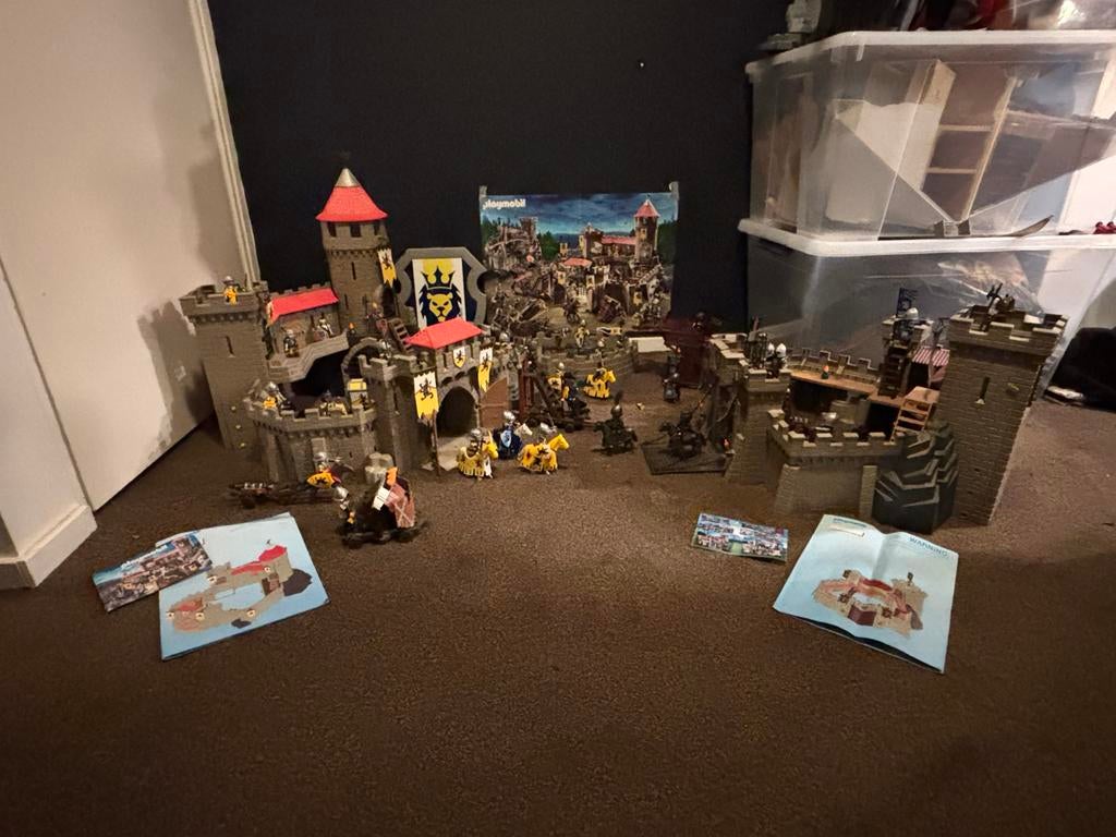 Playmobil Leeuwenridders en Valkenridders Kastelen Set, Ophalen of Verzenden, Gebruikt, Complete set