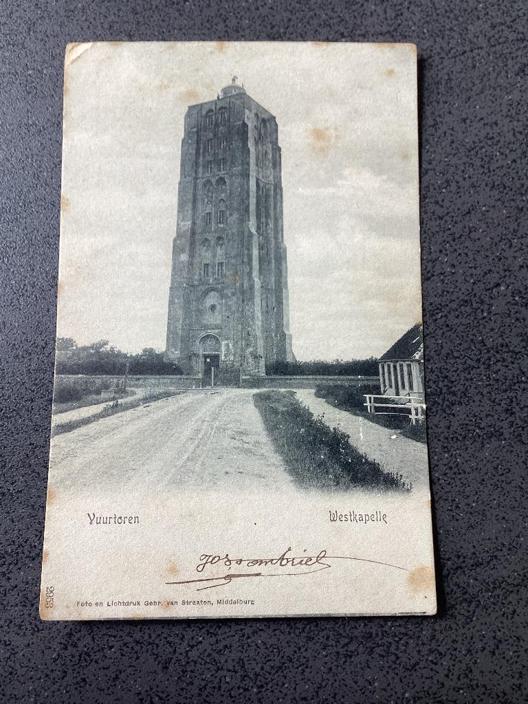 Westkapelle.  Vuurtoren. No 13., Verzenden, Voor 1920, Gelopen, Zeeland