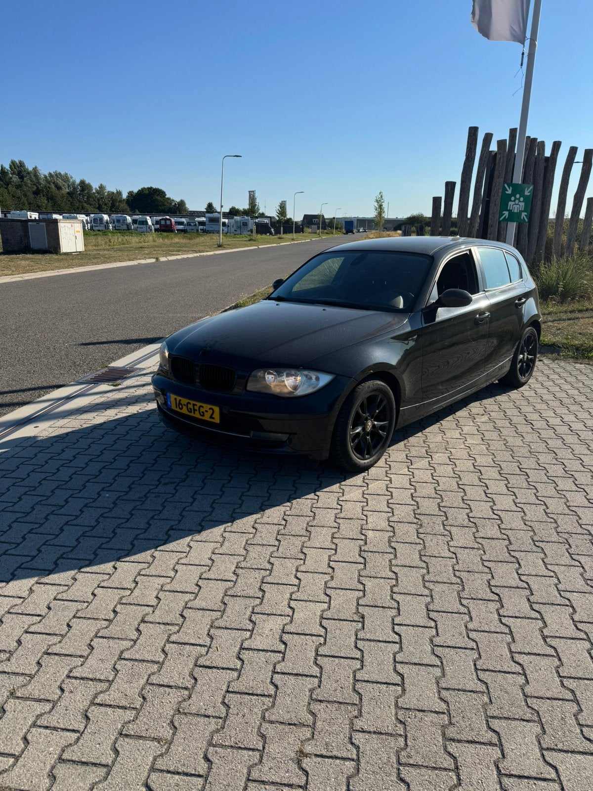 BMW 1-Serie 2.0 D 118 5DR 2008 Zwart clima, Auto's, 1-Serie, 1995 cc, 1295 kg, 4 cilinders