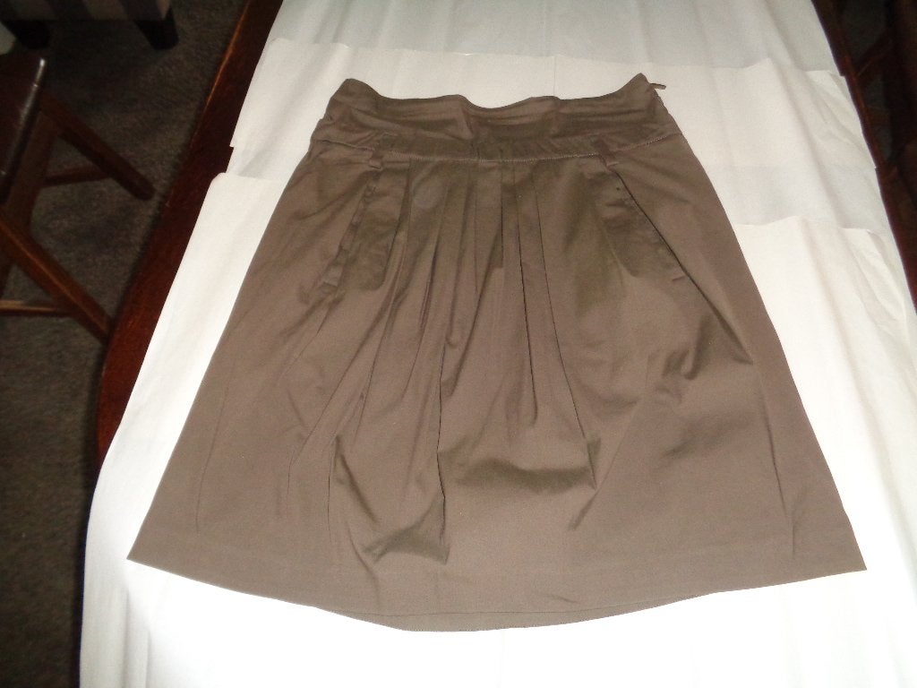 GUNEX taupe kleurig rokje met jersey band, Bruin, Verzenden, Maat 42/44 (L), Nieuw