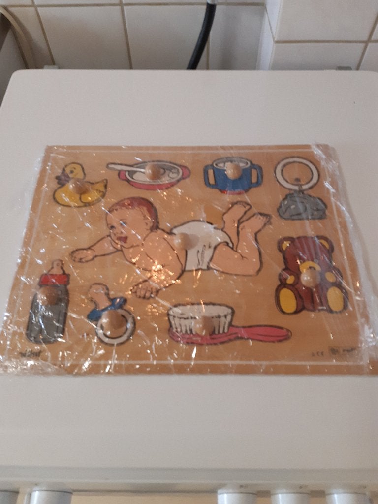 Nieuw in folie! Rolf houten noppenpuzzel – Baby / Peuter, Kinderen en Baby's, Speelgoed | Houten speelgoed, Ophalen of Verzenden