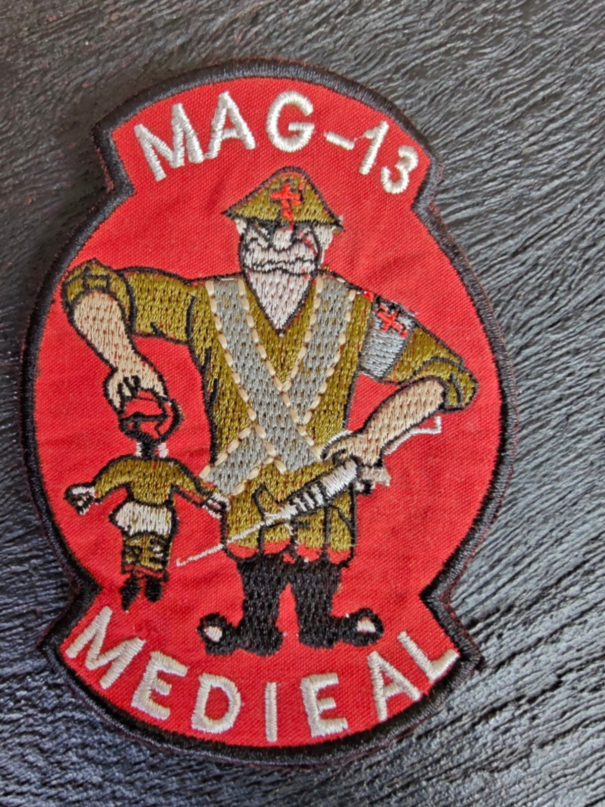 Patch , USMC MAG-13 MEDICAL Patch , uitdunnen verzameling, Verzamelen, Ophalen of Verzenden, Landmacht, Nederland, Embleem of Badge