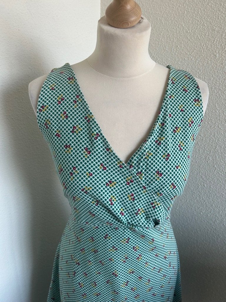 King Louie maat L groene Ginger zomer jurk 1906, Kleding | Dames, Maat 42/44 (L), Ophalen of Verzenden, Zo goed als nieuw, Knielengte