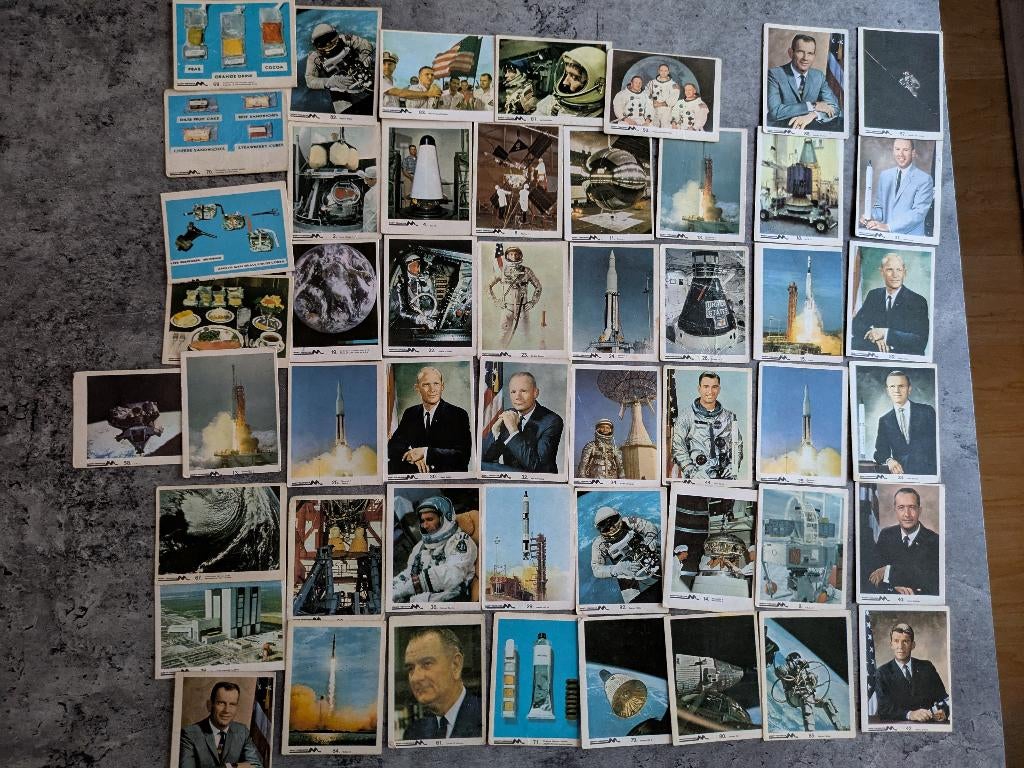 MONTY GUM reeks OPERATION MOON 50X zeldzaam plaatjes kaarten, Verzenden, Zo goed als nieuw, Meerdere plaatjes