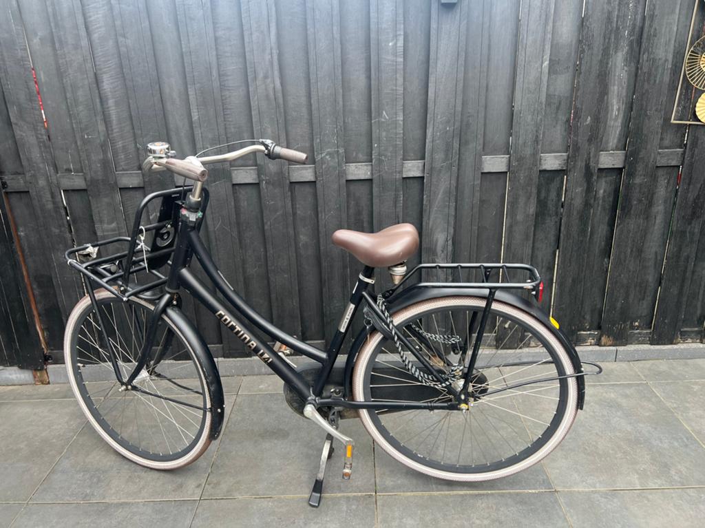 Cortina damesfiets 28 inch, Fietsen en Brommers, Fietsen | Dames | Damesfietsen, Overige merken, Terugtraprem, Gebruikt, 47 tot 50 cm