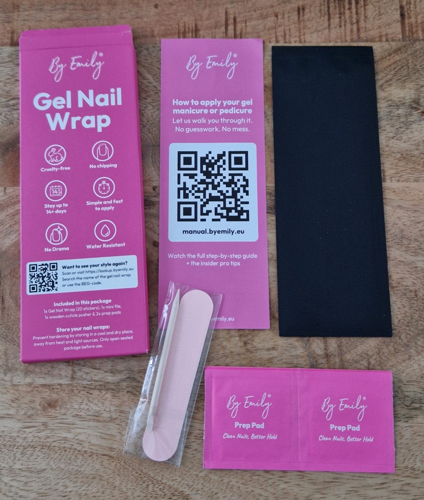 8x By Emily Gel Nail Wraps - Nieuw in verpakking, Ophalen of Verzenden, Nieuw, Handen en Nagels, Toebehoren