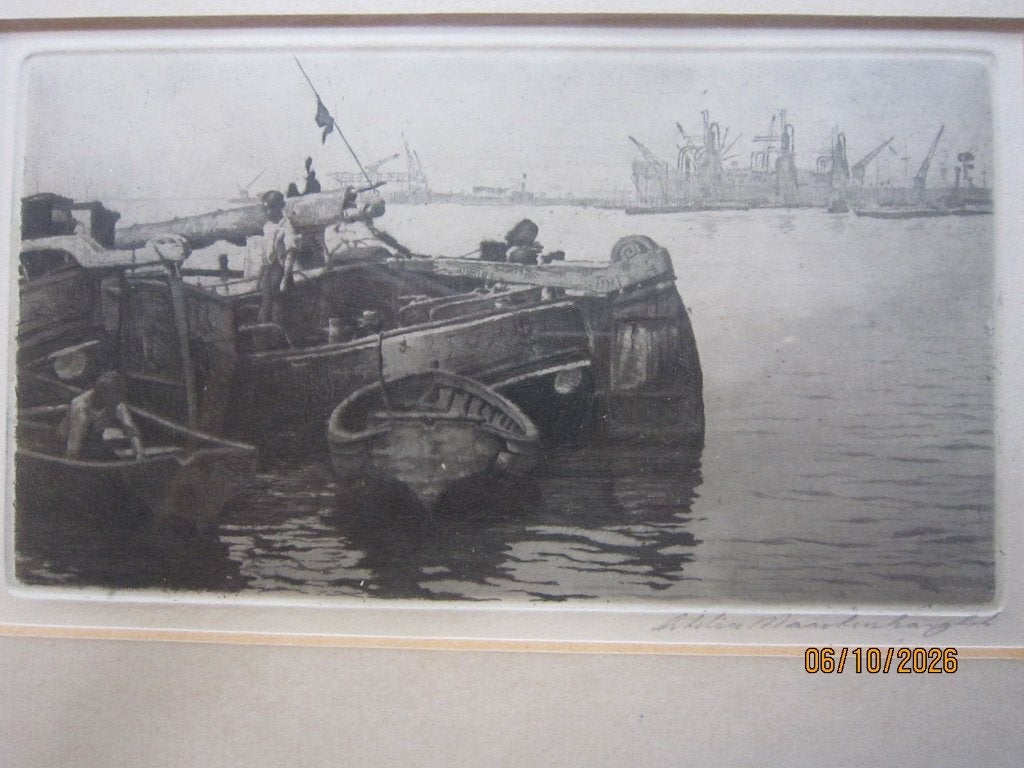 Maarten Langbroek, Mooie Havenets , Schepen, Zuigers,Kranen, Antiek en Kunst, Ophalen, Dagelijks leven