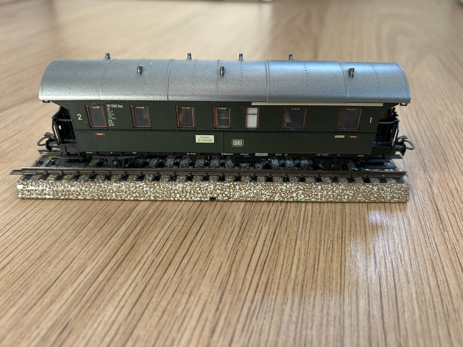 Märklin H0 DB Personenwagon 2e Klasse Groen, Wisselstroom, Wagon, Ophalen of Verzenden, Zo goed als nieuw