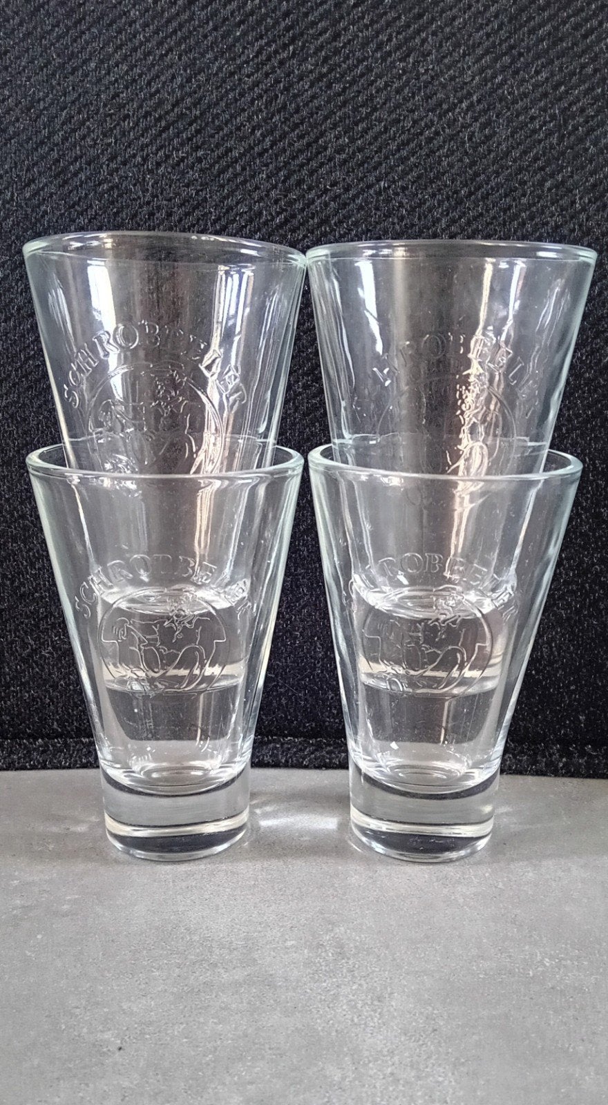4 Schrobbelèr glazen 150 ml, Huis en Inrichting, Glas of Glazen, Nieuw, Ophalen of Verzenden, Glas