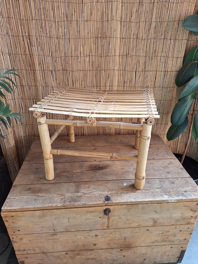 Bamboe tafeltje, Verzamelen, Retro, Ophalen, Huis en Inrichting