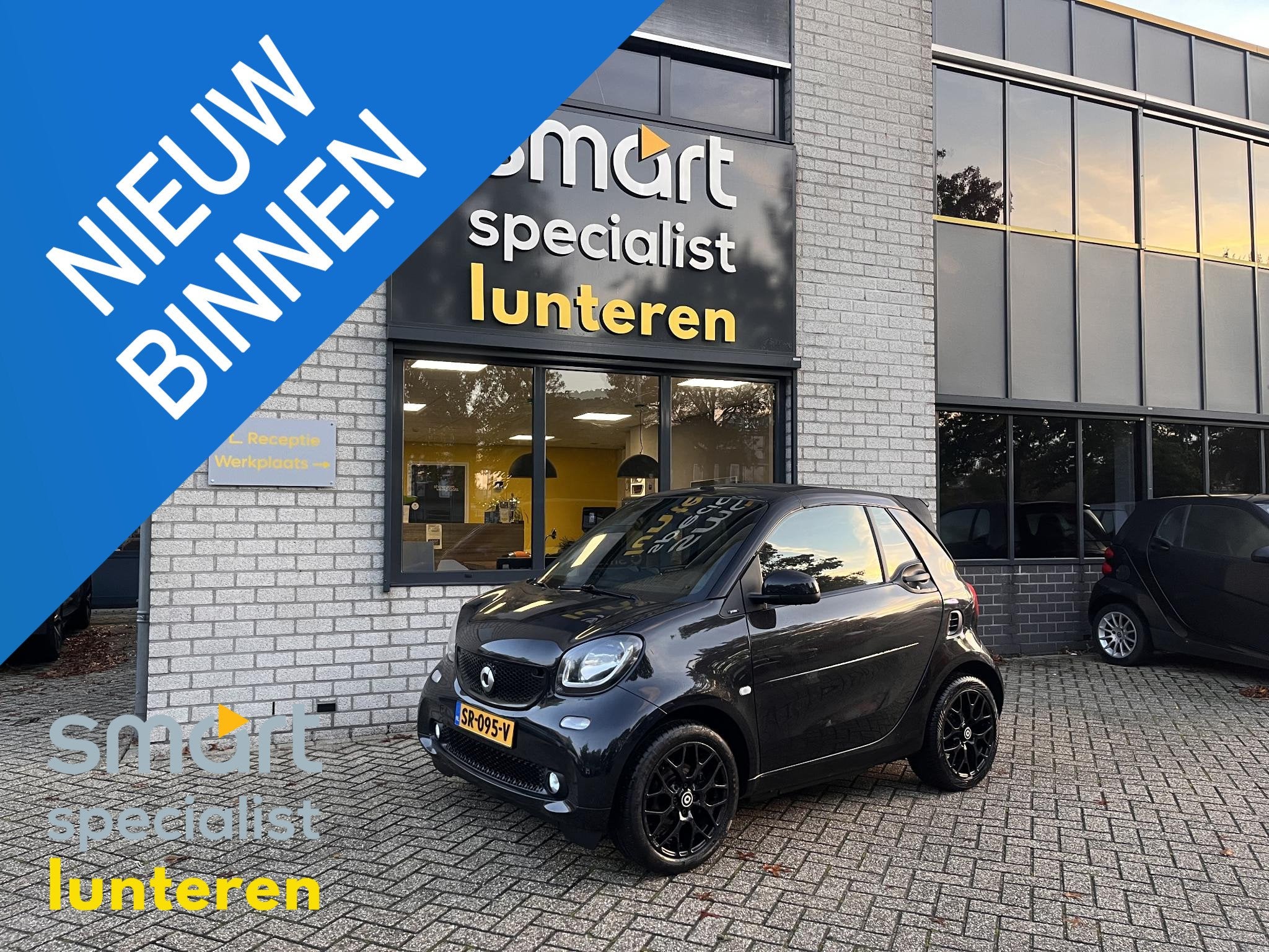 smart fortwo cabrio 1.0 Turbo Proxy, Auto's, 898 cc, Gebruikt, Cabriolet, Zwart