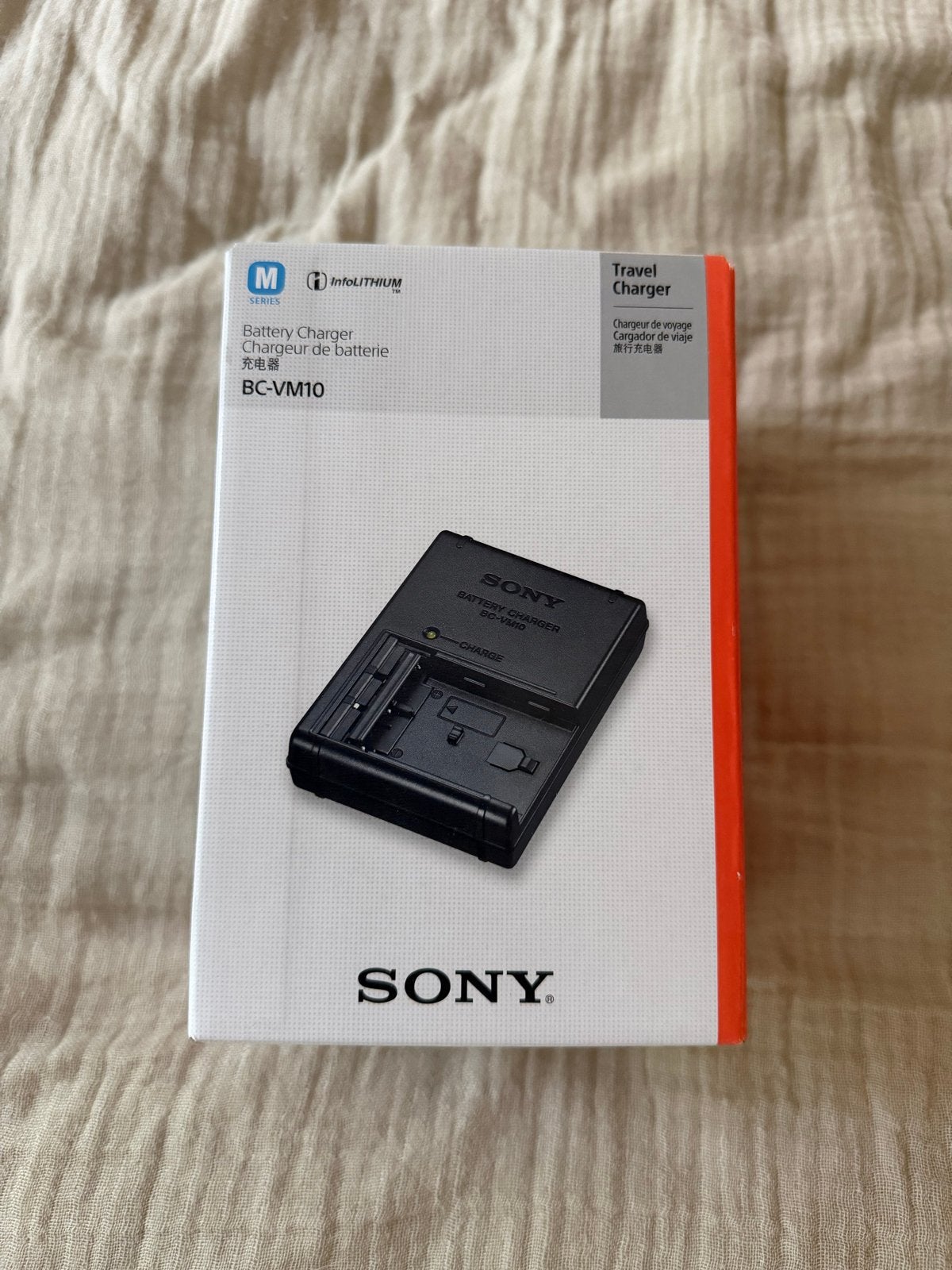 Sony BC-VM10 Acculader voor M-serie InfoLITHIUM accu's, Ophalen of Verzenden, Nieuw