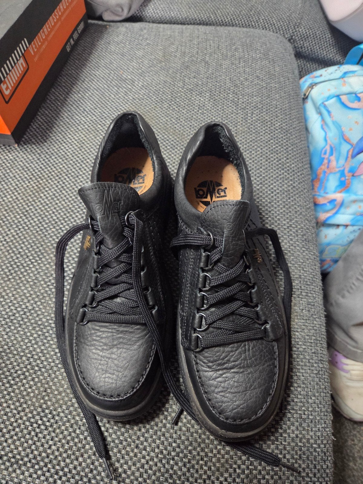 Lomer Comfort Shoes - Zwarte Herenschoenen Maat 42, Zwart, Ophalen of Verzenden, Lomer, Gedragen
