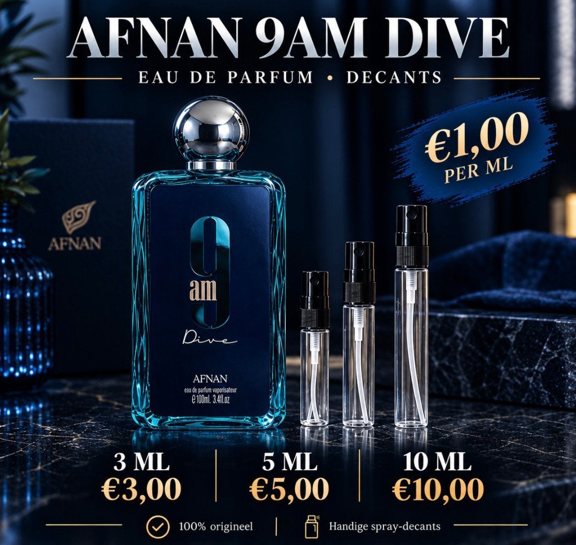 **Afnan 9AM Dive EDP – Decants 3/5/10 ML **, Ophalen of Verzenden, Zo goed als nieuw
