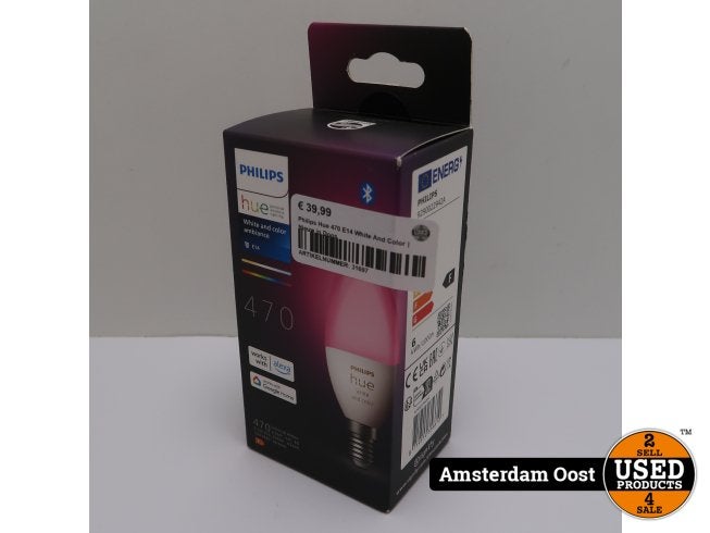 Philips Hue 470 E14 White And Color | Nieuw in Doos, Philips, Nieuw, Support@philips.com, Philips Center
Amstelplein 2
1096 BC Amsterdam
Netherlands