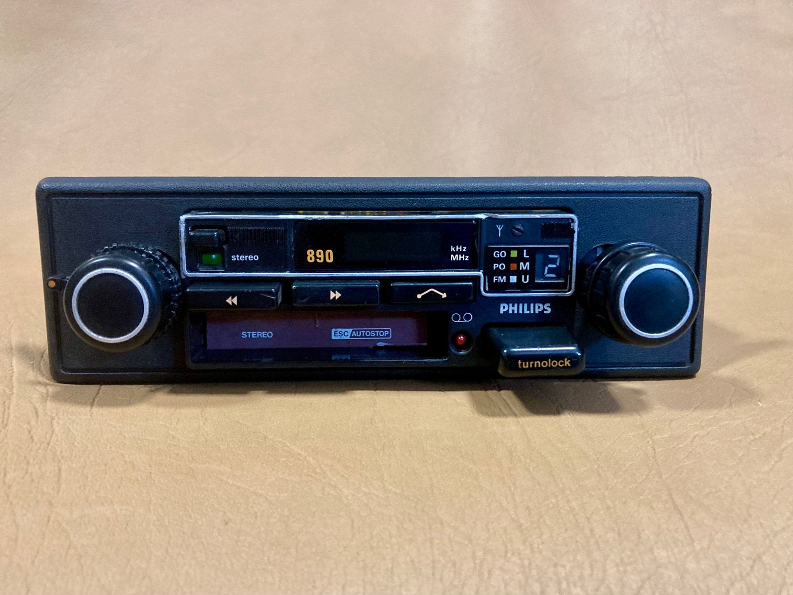 Philips 22ac890 Turn o Lock Radio Cassette Speler, Auto diversen, Ophalen of Verzenden, Gebruikt