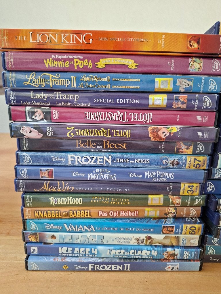 Grote collectie Disney en Pixar DVD's, Europees, Tekenfilm, Alle leeftijden, Nederlands