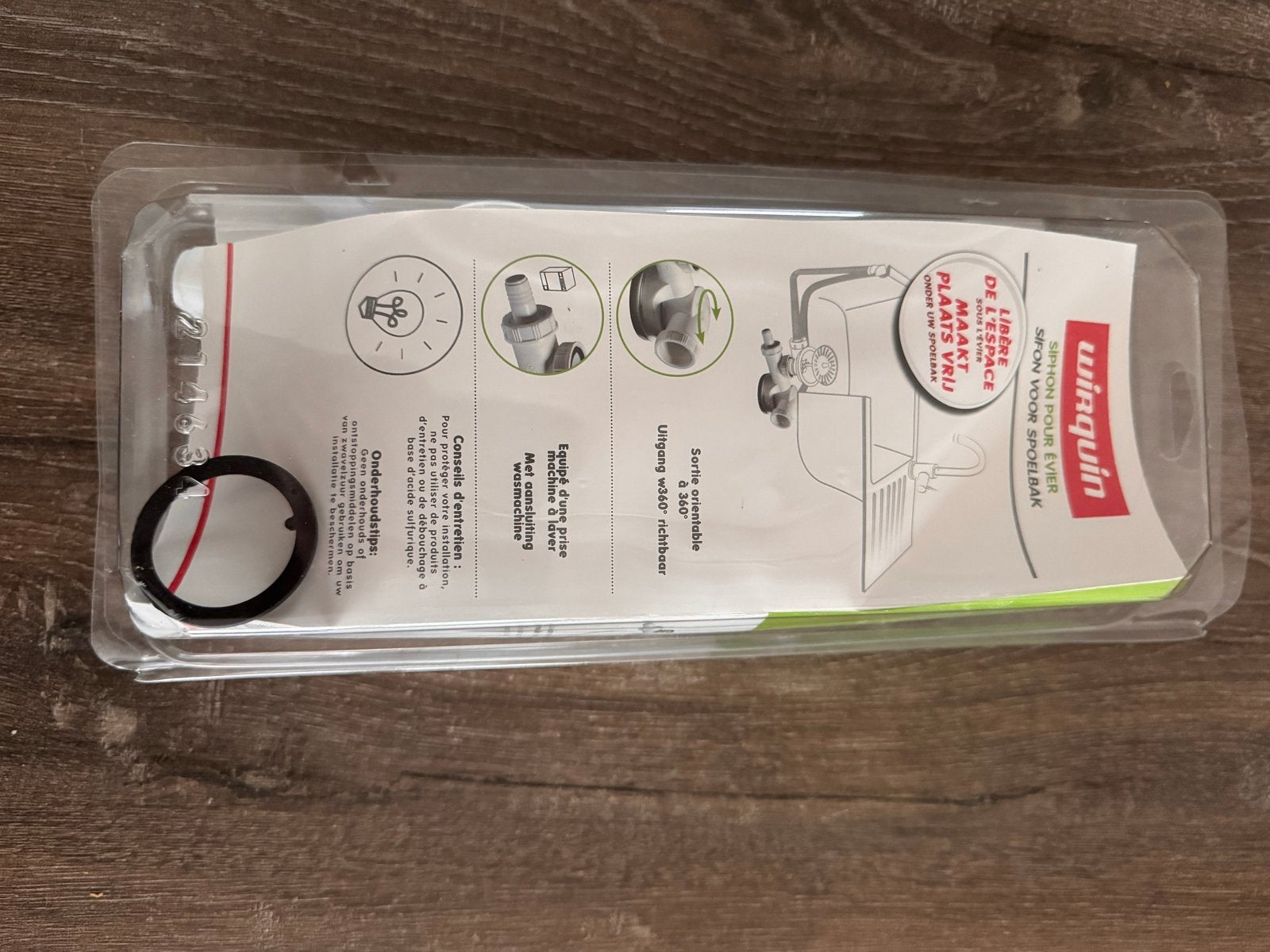 Wirquin sifon voor spoelbak - Nieuw in verpakking, Ophalen of Verzenden, Nieuw, Overige typen