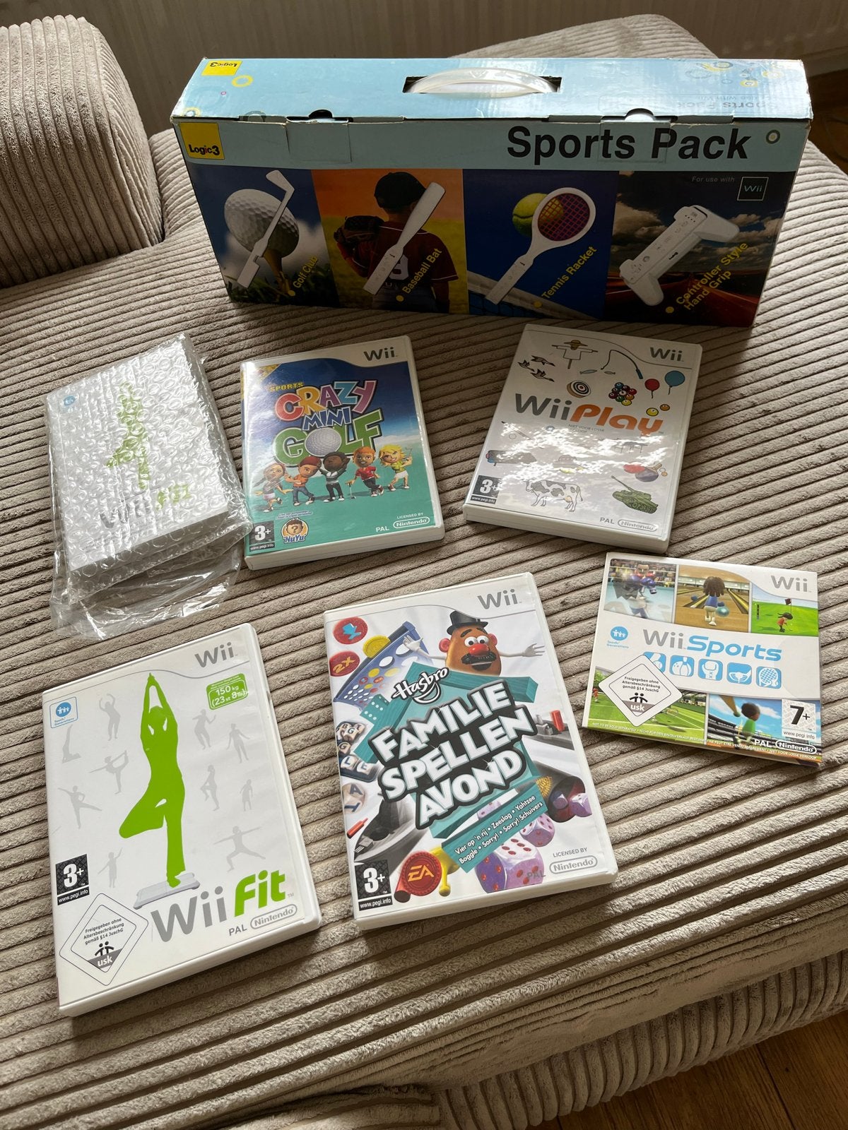 Wii Sports Pack met 5 spellen en accessoires, Ophalen, Gebruikt, Eén computer, Sport