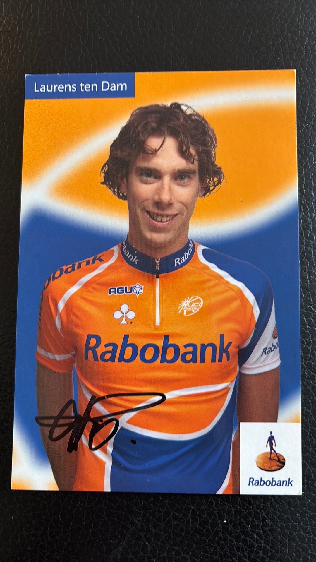 LAURENS ten DAM Wielrennen Kaart met ECHTE handtekening, Verzenden, Zo goed als nieuw, Overige sporten, Spelerskaart