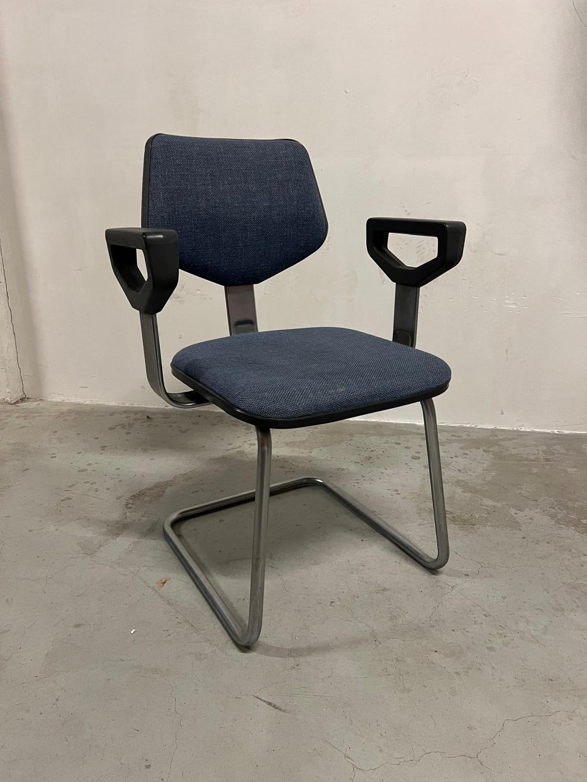 Originele Gispen Bureaustoel - Comfortabel en Stijlvol, Gebruikt, Blauw, Ophalen of Verzenden, Metaal