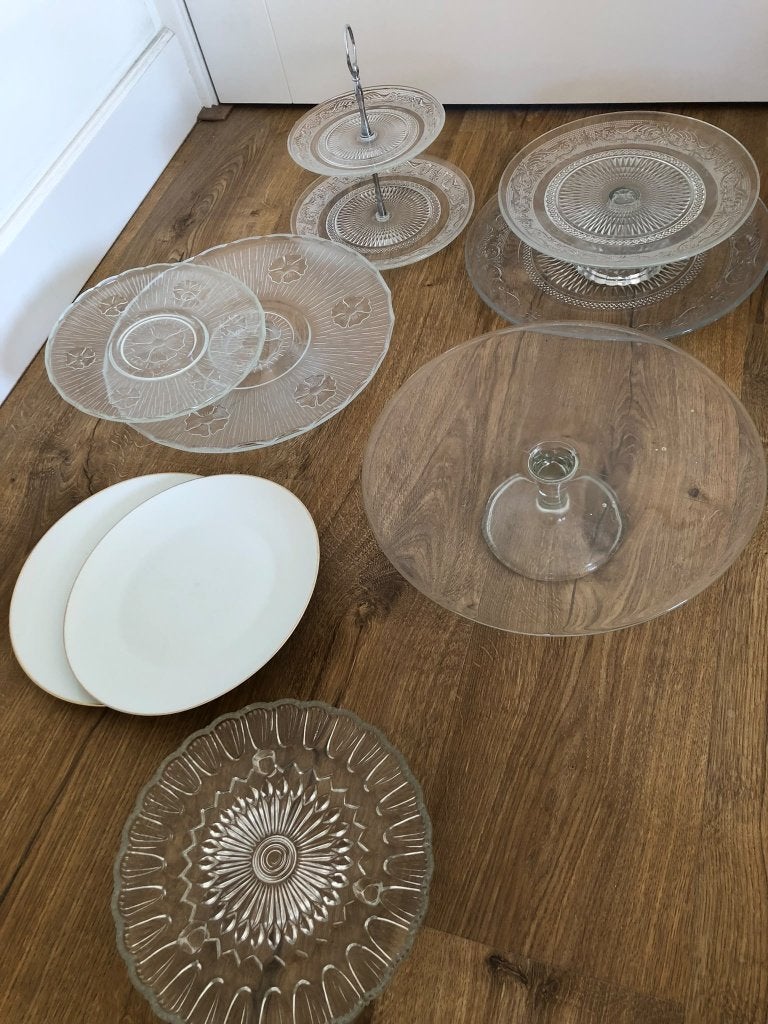 Diverse Taartschalen, Ophalen, Overige merken, Overige stijlen, Glas
