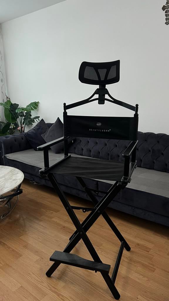 Beautylushh Aluminium Make-up Stoel met Hoofdsteun, Ophalen of Verzenden, Zo goed als nieuw, Overige