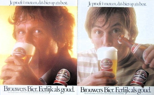 8 vintage advertenties reclames Brouwers bier 1981 pilsener, Ophalen of Verzenden, Gebruikt, Overige typen