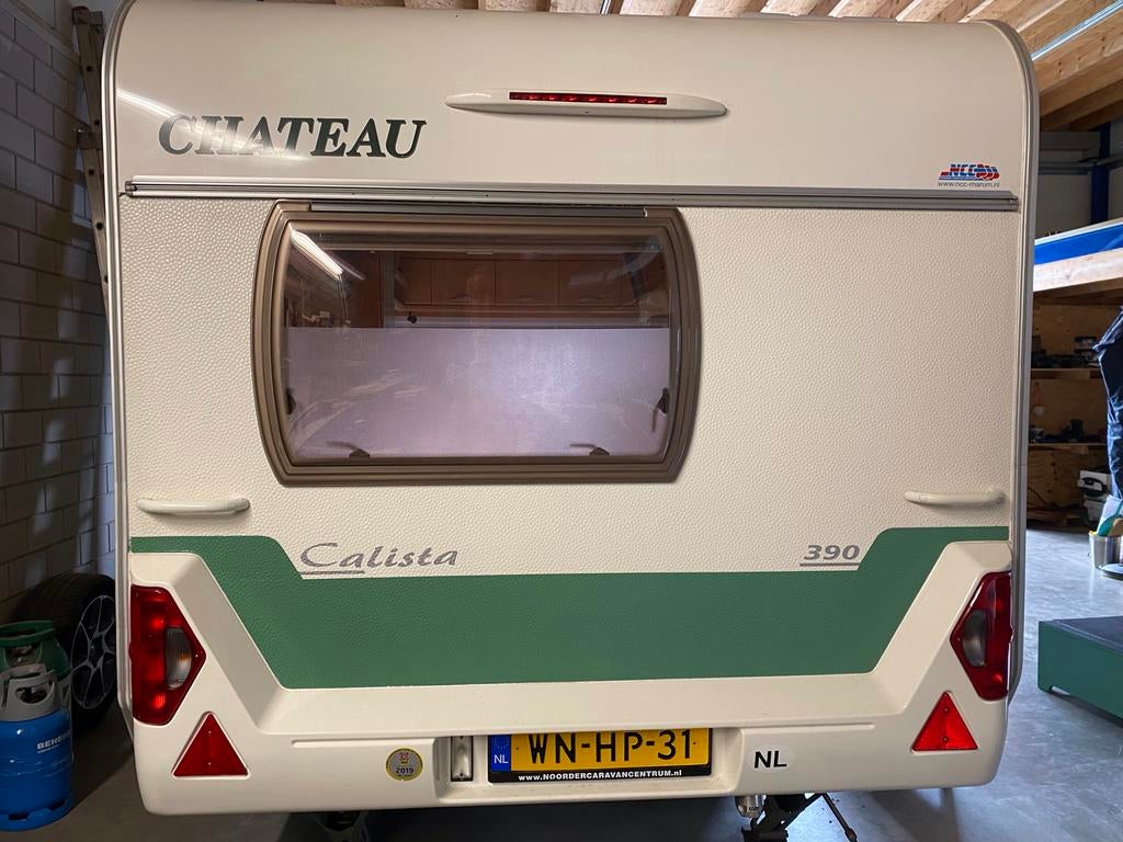 Chateau CT 390 - Onberispelijke staat, veel vernieuwd!, Caravans en Kamperen, Lichtmetalen velgen, Treinzit, Particulier, 500 - 750 kg