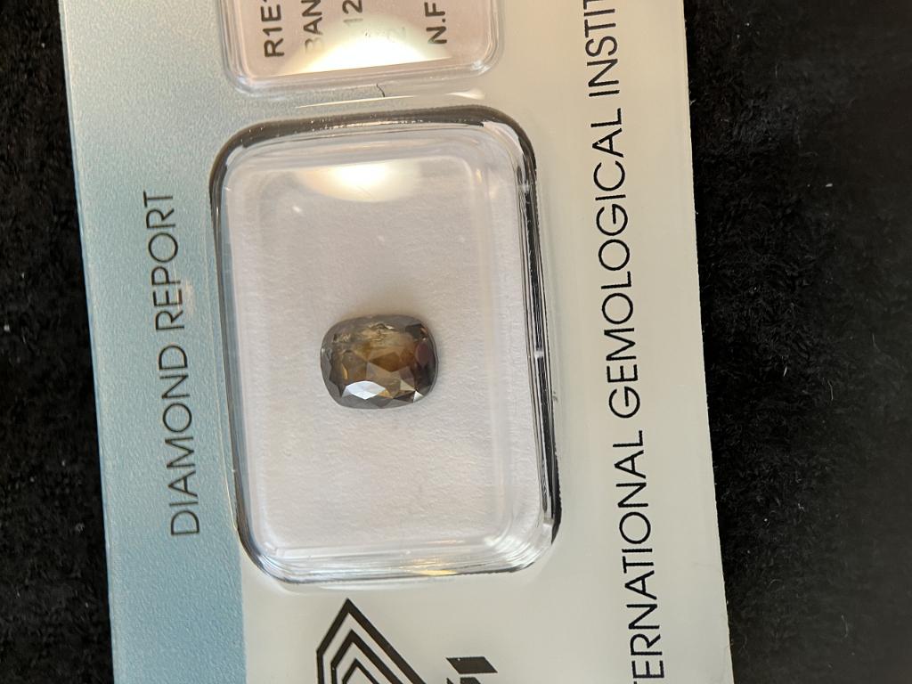 Natural diamond cushion rose cut 1.22 ct (62), Sieraden, Tassen en Uiterlijk, Edelstenen, Ophalen of Verzenden, Nieuw