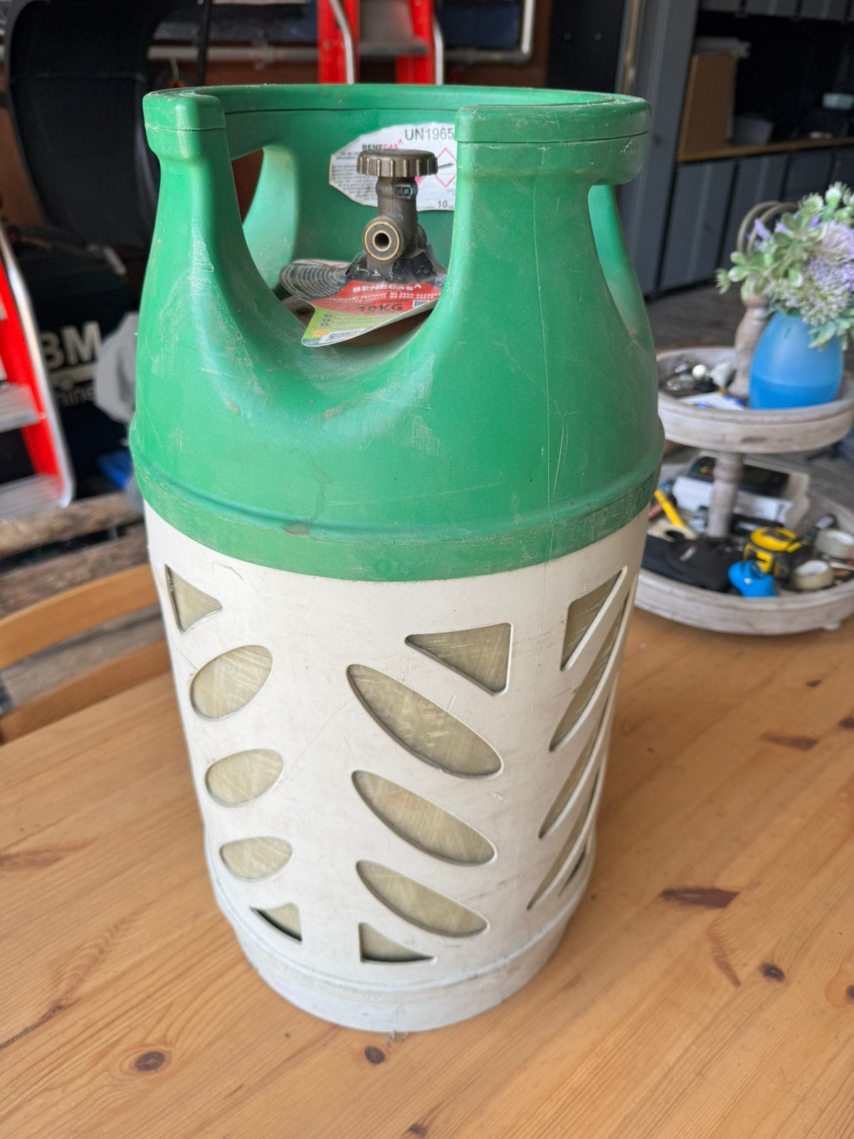 Te koop 10kg benegas carbon fles met nog 4,2kg inhoud !, Ophalen, _, _, Zo goed als nieuw