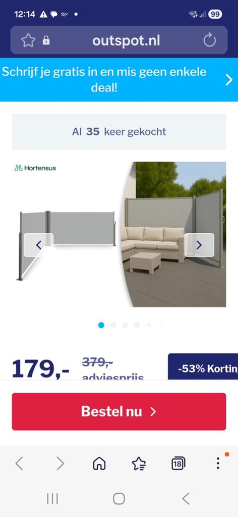 Windscherm, Tuin en Terras, Ophalen, Nieuw