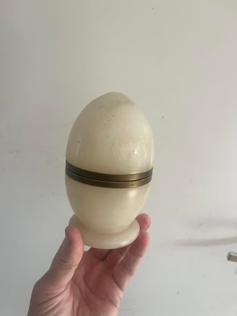 Vintage ei van natuursteen. Tafelelement, Ophalen of Verzenden